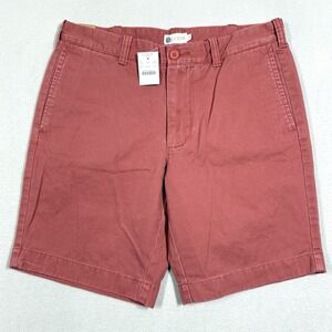 J Crew Shorts Mens 33 Gramercy Short Nantucket Red 9" Inseam 100% Cotton NWT